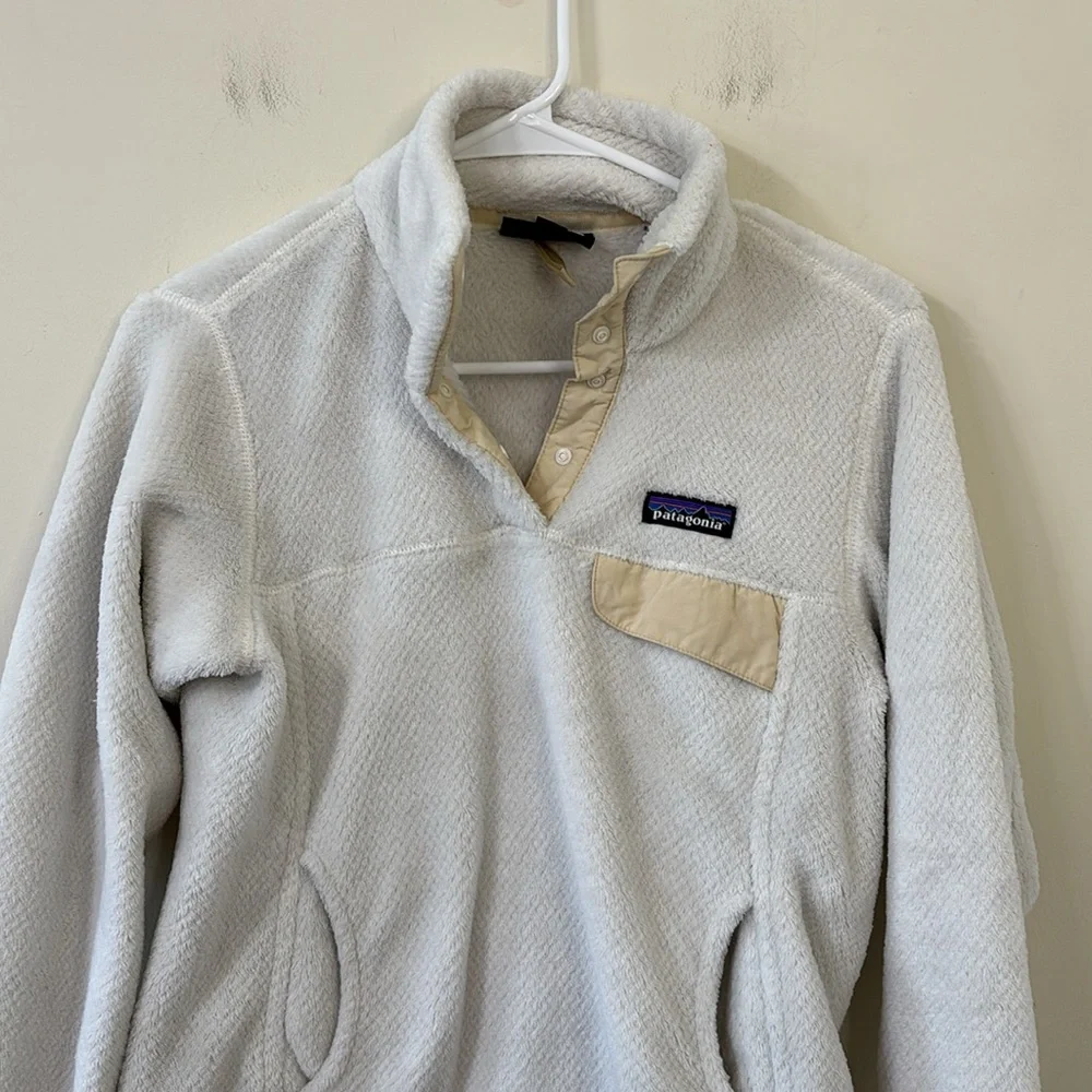 Patagonia Re-Tool Snap-T Pullover Raw Linen White X-Dye Size Small - Picture 3 of 10